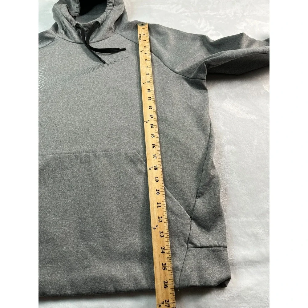 NIKE Mens L Pullover Hooded‎ Dri-Fit  Gray *FLAW*